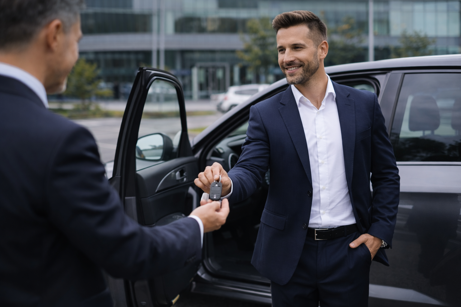 Samochód zastępczy na czas naprawy – klient odbiera nowoczesne auto