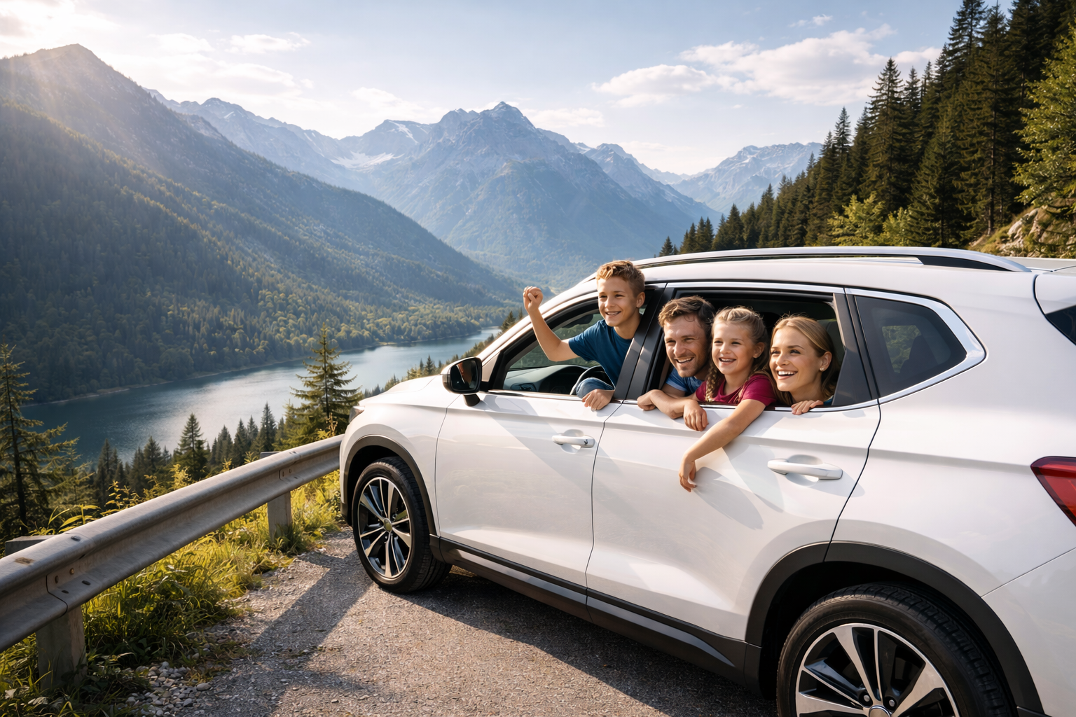 Wynajem auta na weekend – rodzinna podróż nowoczesnym SUV-em w górach